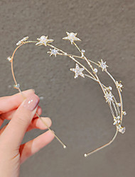 cheap -2 Pcs/set Diamond-studded Pearl Starry Hair Bands Japanese And Korean Style Fairy Fashion Hair Accessories Simple Personality Temperament Ins Headwear