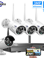 cheap -3MP 1536P CCTV 8CH Wireless NVR kit 3MP 3TB 1080P Outdoor IR Night Vision IP Wifi Camera Security System Surveillance Hiseeu kit