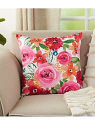 cheap -Floral Double Side Cushion Cover 1PC Soft Decorative Square Throw Pillow Cover Cushion Case Pillowcase for Bedroom Livingroom Superior Quality Machine Washable Outdoor Cushion for Sofa Couch Bed Chair