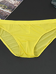 cheap -Men&#039;s Basic Briefs Underwear Micro-elastic Low Waist 1 PC Yellow M