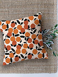 cheap -Orange Double Side Cushion Cover 1PC Soft Decorative Square Throw Pillow Cover Cushion Case Pillowcase for Bedroom Livingroom Superior Quality Machine Washable Outdoor Cushion for Sofa Couch Bed Chair Garden Theme