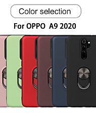 cheap -Ring Holder Phone Case For OPPO OPPO A11x A9 A11 A5 2020 A72 / A52 / A92 Solid Colored Shockproof Dustproof Protective TPU Back Cover with Stand