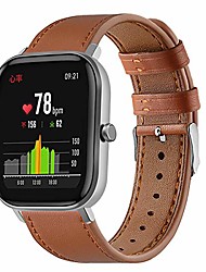 cheap -watch strap compatible with virmee vt3 plus bands for women men floral printed fadeless pattern leather replacement wristbands for virmee vt3 plus/virmee vg3 smartwatch accessory (brown)