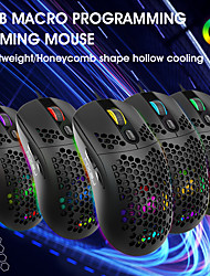 cheap -Mouse RGB Luminous Macro Programming Game Mouse 6 Keys Can Turn Off The Lights