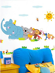 cheap -Children&#039;s cartoon animal pattern wall sticker Bedroom Living Room TV Wall Art Decor