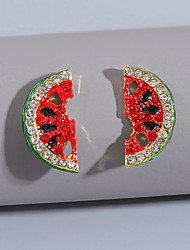 cheap -1 Pair Stud Earrings For Women&#039;s Party Evening Street Date Plastics Watermelon