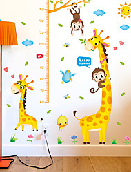 cheap -Giraffe Animal Removable PVC Cartoon Wall Stickers Home Decoration Wall Decal 1PC 60*90cm For Bedroom Kids Room Kindergarten