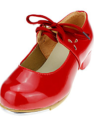 cheap -Women&#039;s Tap Shoes Dance Shoes Professional Heel Thick Heel Round Toe Red Lace-up Adults