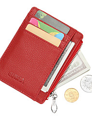 cheap -Women&#039;s Cards Slim Minimalist pocket card holder Coin Changes Purse Keychain Front Pocket Wallet