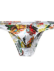 cheap -Men&#039;s Print Briefs Underwear Micro-elastic Low Waist 1 PC Gray M