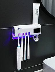 cheap -Solar Energy UV Toothbrush Holder Automatic Toothpaste Squeezer Wall-mount Smart Toothpaste Dispenser Home Bathroom Accessories