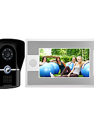cheap -Wired 7 inch Video Doorphone with Camera Video Doorbell Intercom System IP55 Grade Rainproof with IR Nigth Vision