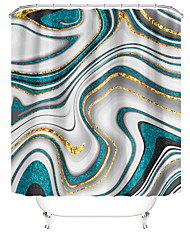 cheap -Marble Digital Printing Polyester Waterproof Shower Curtain Polyester Bathroom with Hooks Contemporary