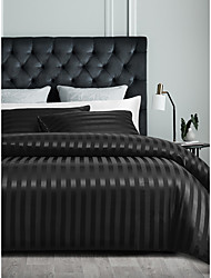 cheap -Satin Silk Duvet Cover Set Quilt Bedding Sets Comforter Cover Black, Queen/King Size/Twin/Single(Including 1 Duvet Cover, 1 Or 2 Pillowcases Shams)