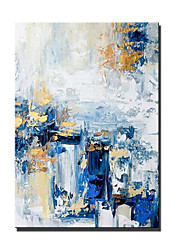 cheap -Oil Painting Handmade Hand Painted Wall Art Rectangle Blue Abstract Wall Art Canvas Home Decoration Decor Stretched Frame Ready to Hang