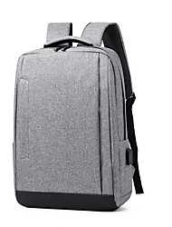 cheap -Commuter Backpacks Laptop Backpack Bags inch Compatible with Macbook Air Pro, HP, Dell, Lenovo, Asus, Acer, Chromebook Notebook Waterpoof Shock Proof Polyester Bast &amp; Leaf Fibre Solid Color for