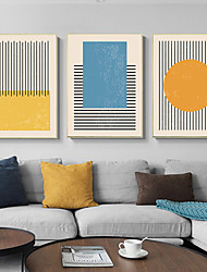 cheap -Wall Art Canvas Prints Painting Artwork Picture Abstract Colorful Geometric Strip Home Decoration Decor Rolled Canvas No Frame Unframed Unstretched