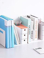 cheap -Plastic Back to school gift Multi-layer Large Capacity Desk Organizer Desktop Storage Box Pen Pencil Holder White