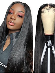 cheap -Lace Front Wigs Human Hair Brazilian Straight 150% Density Human Hair Wigs for Black Women Natural Color Straight Lace Front Human Hair Wigs Pre Plucked with Baby Hair 18-32 Inch Straight 4x4 Lace Closure Wigs