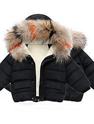 cheap -Fashion Baby Girls Boys Jackets Winter Fur Outerwear Kids Warm Hooded Children Outerwear Coat Boys Girls Clothes