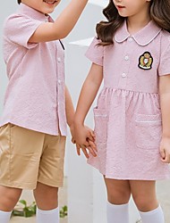 cheap -Kids Girls&#039; Dresses Short Sleeve Children Dresses Spring Summer Active Fashion Streetwear Daily Outdoor