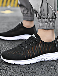 cheap -Men&#039;s Trainers Athletic Shoes Vintage British Athletic Outdoor Running Shoes Walking Shoes Mesh Breathable Shock Absorbing Wear Proof Black / White Gray Black Fall Spring
