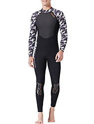 cheap -Dive&amp;Sail Men&#039;s Full Wetsuit 3mm SCR Neoprene Diving Suit Thermal Warm UPF50+ Quick Dry High Elasticity Long Sleeve Swimming Diving Surfing Patchwork Autumn / Fall Winter Spring