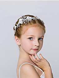 cheap -Girls&#039; Cute Princess Wedding Headpiece White Flower Fashion Cute Headband Pearl Hair Dress for Girl