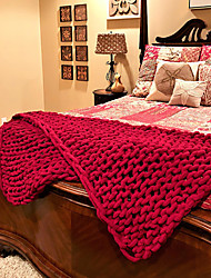 cheap -Hand-Made Shag Knitting Blanket Chenille Stick Knitting Blanket Wool Blanket Sofa Cover Blanket Photo Props 50*50cm