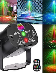cheap -60 Patterns RGB Stage Lights Voice Control Music Led Disco Light Party Show Laser Projector Lights Effect Lamp with Controller（Rechargeable）