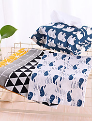 cheap -Art Car Suction Paper Box Toilet Paper Towel Bag Japanese Cloth Cotton And Linen Extraction Paper Towel Box 25*18.2cm