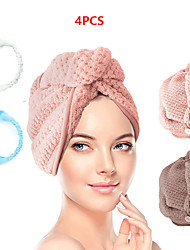 cheap -Hair Towel 2 Pcs Hand Towels Super Absorbent Quick Dry Bath Towel for Women 2PCS Cat Ears Face Wash Makeup Headband