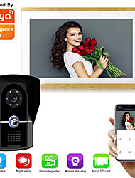 cheap -Tuya Smart Camera 2.0MP 1080P AHD HD TCP/IP 10 Touch Screen Record Video Intercom Doorbell Video door Phone for WIFI APP Android IOS Phone
