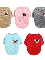 cheap -Cat Dog Sweater Sweatshirt Puppy Clothes Flower Casual / Daily Winter Dog Clothes Puppy Clothes Dog Outfits Purple Red Blushing Pink Sweatshirts for Girl and Boy Dog Polar Fleece