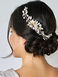 cheap -Rhinestone Romantic Alloy Hair Combs / Flowers / Headdress with Imitation Pearl / Flower / Crystals / Rhinestones 1 PC Wedding / Special Occasion Headpiece