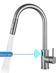 cheap -Touchless Kitchen Faucet Sensor Faucet for Kitchen Sink with Pull Down Sprayer Brushed Nickel Stainless Steel Single Handle Kitchen Faucets