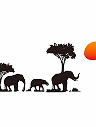 cheap -1pc elephant acrylic wall sticker wall decal family wall art sticker fashion decorative wall poster for home bedroom living room