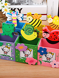 cheap -Cartoon Creative Cute Little Bee Square Photo Frame Pen Holder Children&#039;s Modeling Learning Stationery Wholesale Prize T