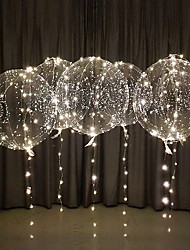 cheap -Luminous Transparent Helium Bobo Bubble Ballons Christmas Wedding Birthday Party Decorations LED String Light Up Balloons