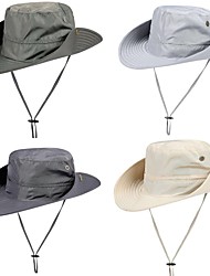 cheap -Adults Wide Brim Sun Hat Bucket Hat UV Protection Protective Safety Personal Protection Spring, Fall, Winter, Summer Nylon Hat for Fishing Outdoor / Solid Colored