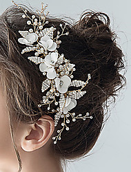 cheap -Romantic Cute Alloy Hair Combs / Flowers / Headdress with Imitation Pearl / Flower / Crystals / Rhinestones 1 PC Wedding / Special Occasion Headpiece