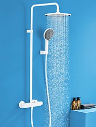 cheap -Shower System Set - Handshower Included Rainfall Shower Multi Spray Shower Contemporary Painted Finishes Mount Outside Ceramic Valve Bath Shower Mixer Taps