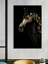 cheap -Wall Art Canvas Prints Painting Artwork Picture Animal Horse Gold Home Decoration Dcor Rolled Canvas No Frame Unframed Unstretched