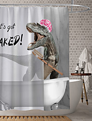 cheap -Bathing Dinosaur Waterproof Fabric Shower Curtain Bathroom Decoration and Modern and Classic Theme and Animal Series.The Design is Beautiful and Durable Which makes Your Home More Beautiful.