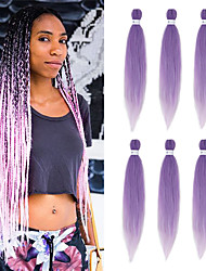 cheap -HAIR CUBE 26 inches Purple Ombre Synthetic Hair Braid Jumbo Braid Hair Extension for Women DIY Hair Braids Colorful