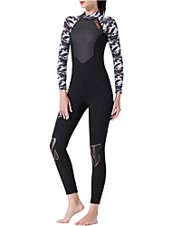 cheap -Dive&amp;Sail Women&#039;s Full Wetsuit 3mm SCR Neoprene Diving Suit Thermal Warm UPF50+ Quick Dry High Elasticity Long Sleeve Swimming Diving Surfing Patchwork Autumn / Fall Winter Spring