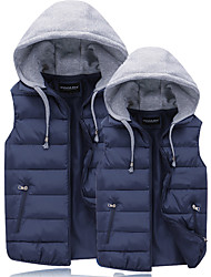 cheap -men&#039;s women&#039;s down jacket outerwear vests puffer jacket casual hooded coat zipper up quilted jacket with pockets navy blue