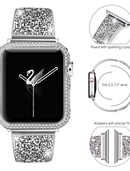 cheap -Smart Watch Band for Apple iWatch Series 7 / SE / 6/5/4/3/2/1 38/40/41mm 42/44/45mm Zinc alloy Smartwatch Strap Luxury Bling Diamond Business Band Jewelry Bracelet Replacement  Wristband