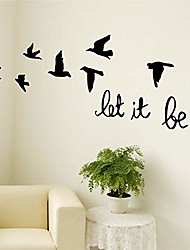 cheap -let it be funny wall stickers decal vinyl sticker, beatles music wall family living room kitchen office library decoration birds room art wall decoration