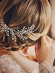 cheap -Romantic Cute Alloy Hair Combs / Flowers / Headdress with Imitation Pearl 1 PC Wedding / Special Occasion Headpiece